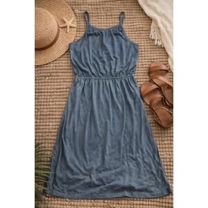 Bixby Youth Sleeveless Maxi Dress Green Blue Size 12-14 Soft Stretch